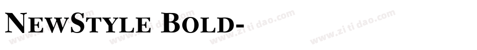 NewStyle Bold字体转换